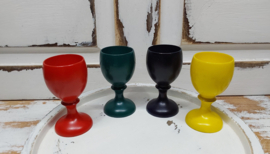 Houten eierdopjes