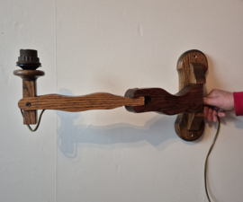 Houten schaarlamp