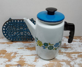 Jaren 70 emaille thee of koffiepot