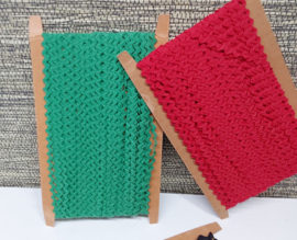 3 Kaartjes met zigzag band