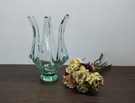Bijzondere schaal-vaas, recycled glas