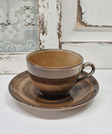 Bruin Volendams aardewerk koffiekop