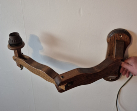 Houten schaarlamp