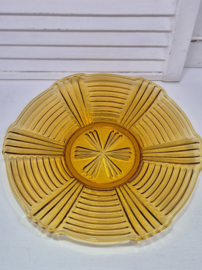 Amberkleurige taartschaal