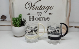 2 Vintage theeglazen