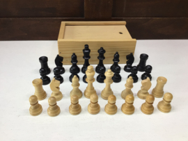 Houten schaakspel