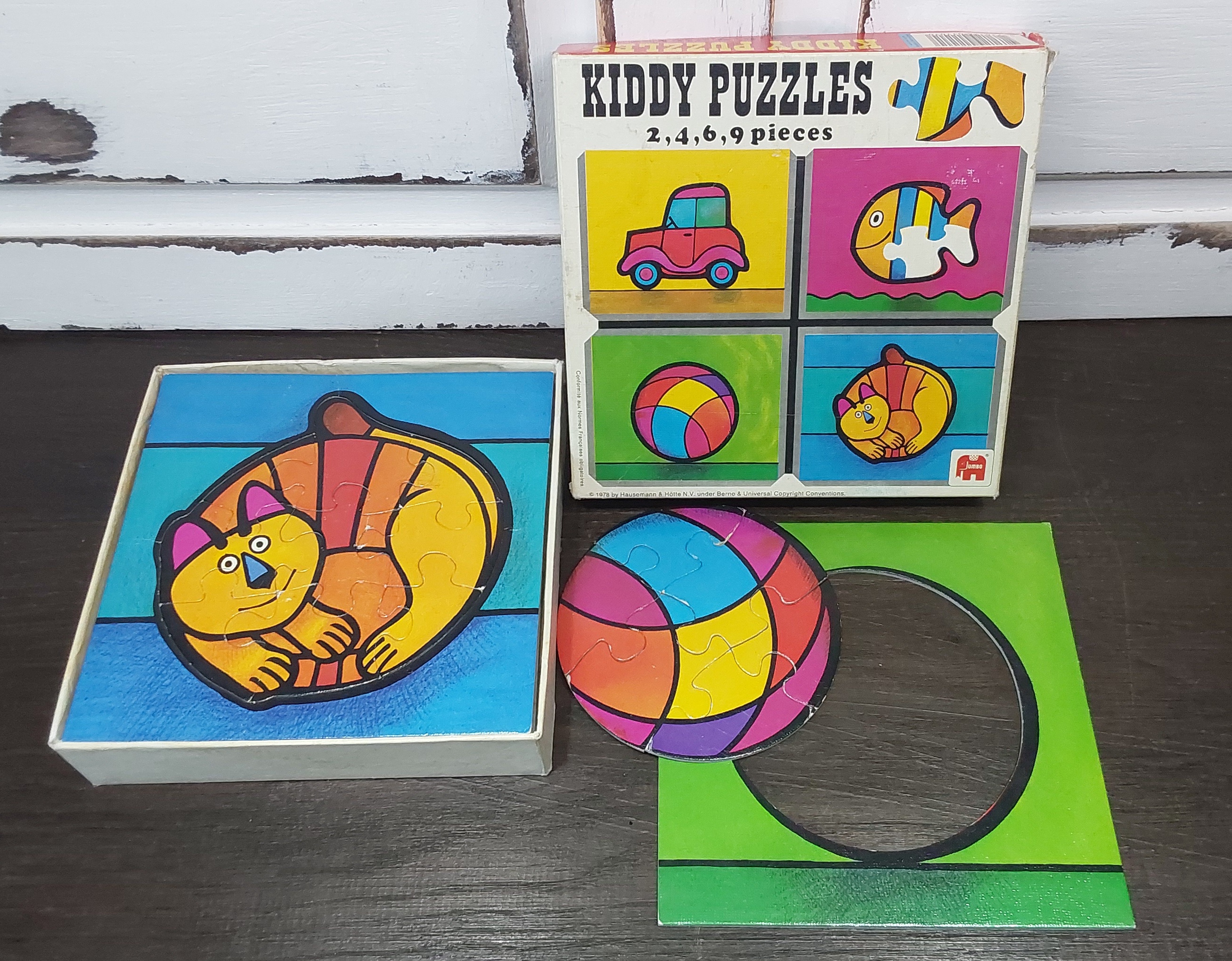 4 in 1 puzzels van Jumbo 1978