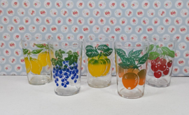 5 vintage limonadeglazen