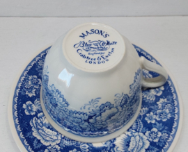 XL kop en schotel Mason's Blue and white