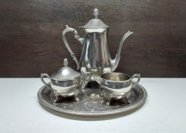 Verzilverde koffieservies