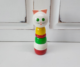 Houten stapel poes