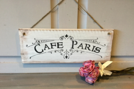 Cafe de Paris , houten tekstbord