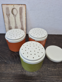 3 Tupperware kruidenpotjes