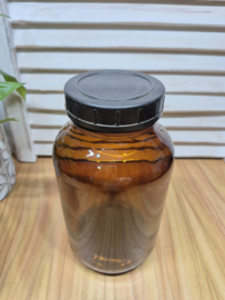 Bruine glazen apotheker pot