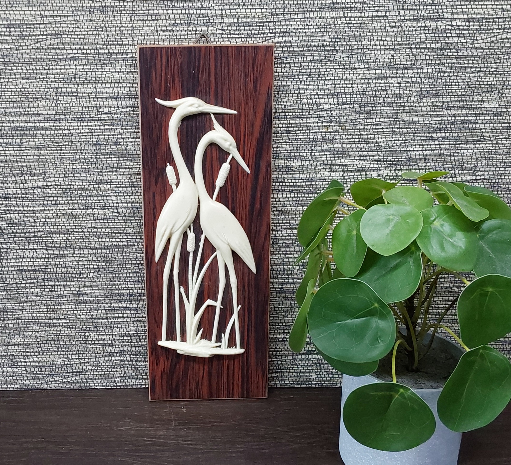 Reigers op hout
