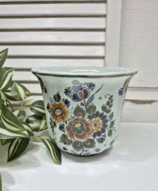 Delfts polychroom bloempot