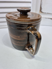 Bruin Volendams aardewerk theepot