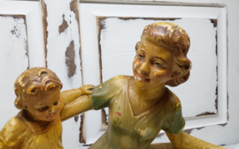 Art Deco sculptuur Polychroom gips Arnova