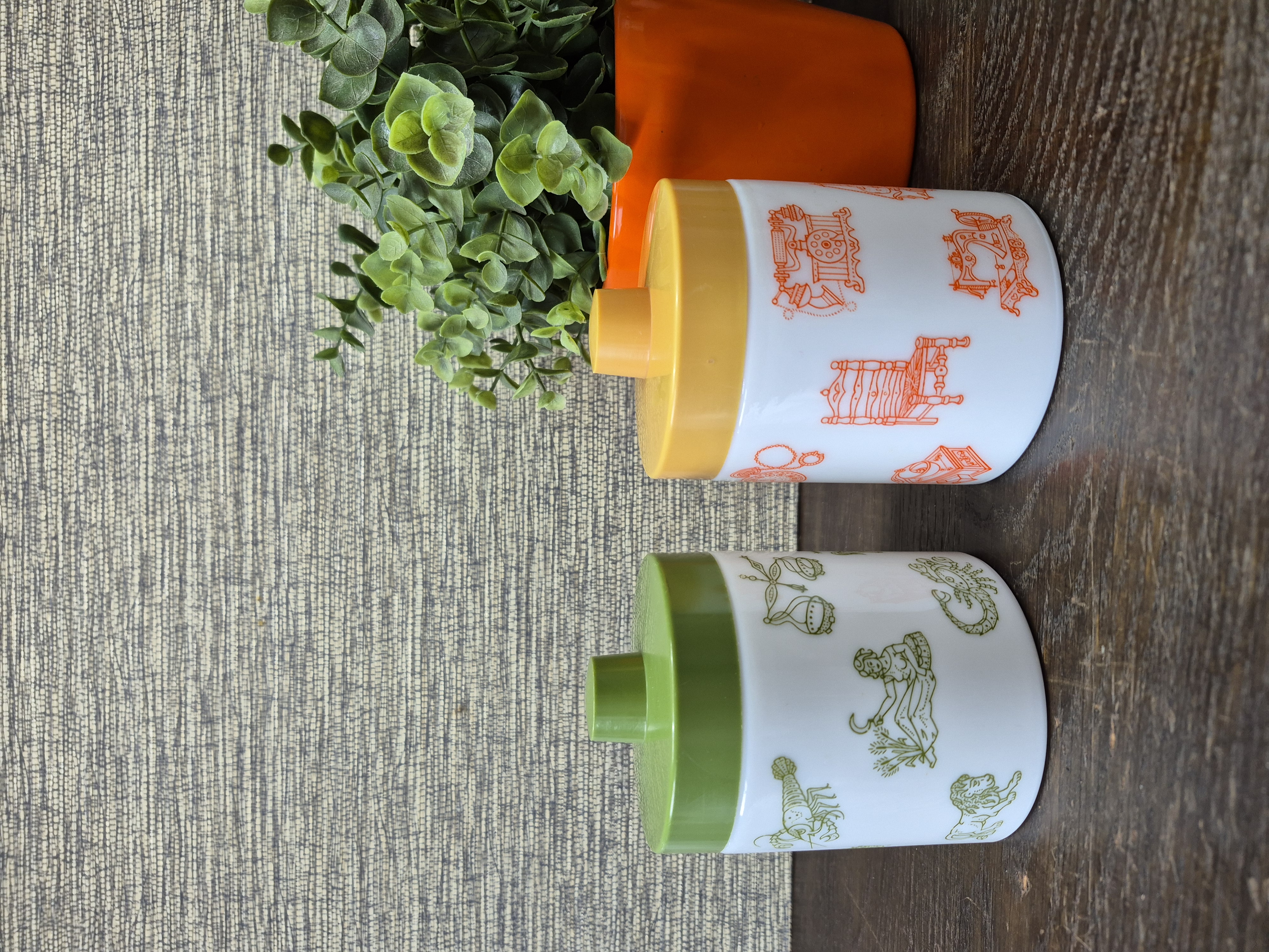 2 Opaline potten