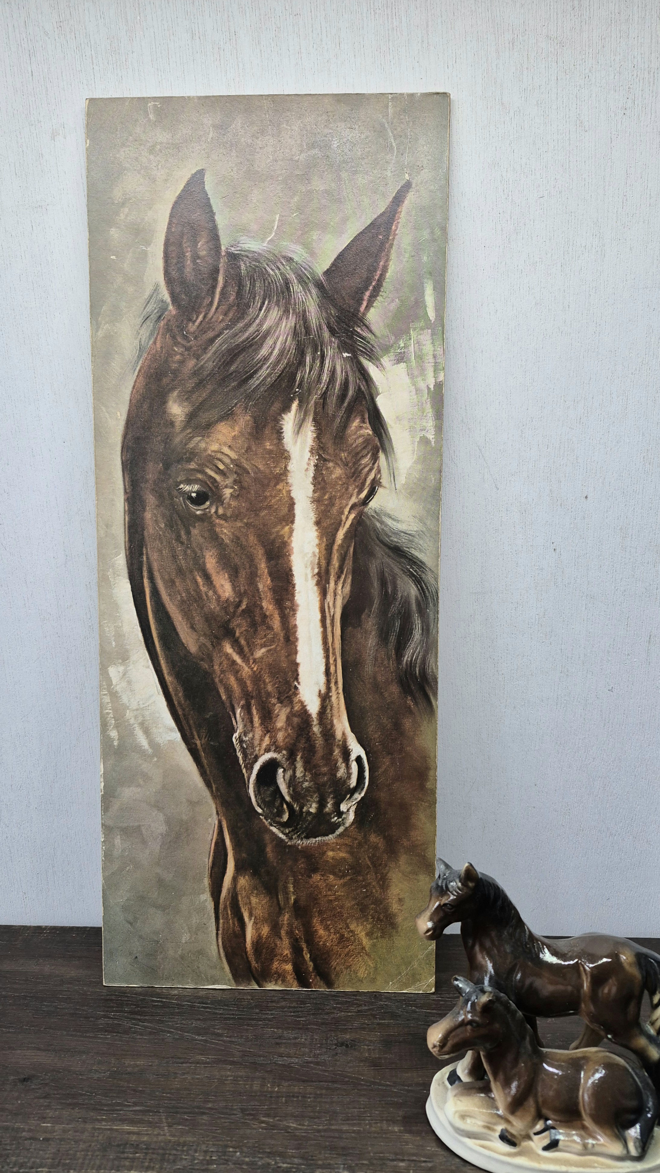 Retro prent van paard