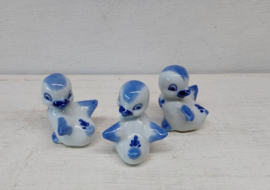 3 porseleinen kuikentjes