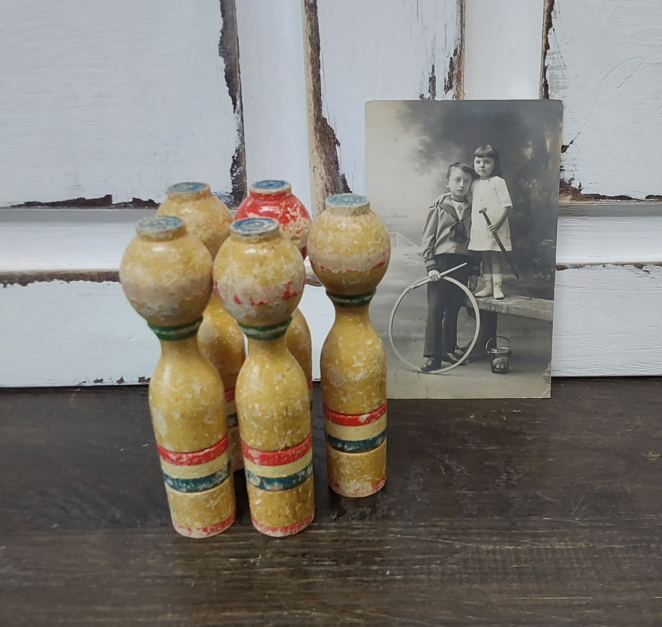 Houten kegeltjes