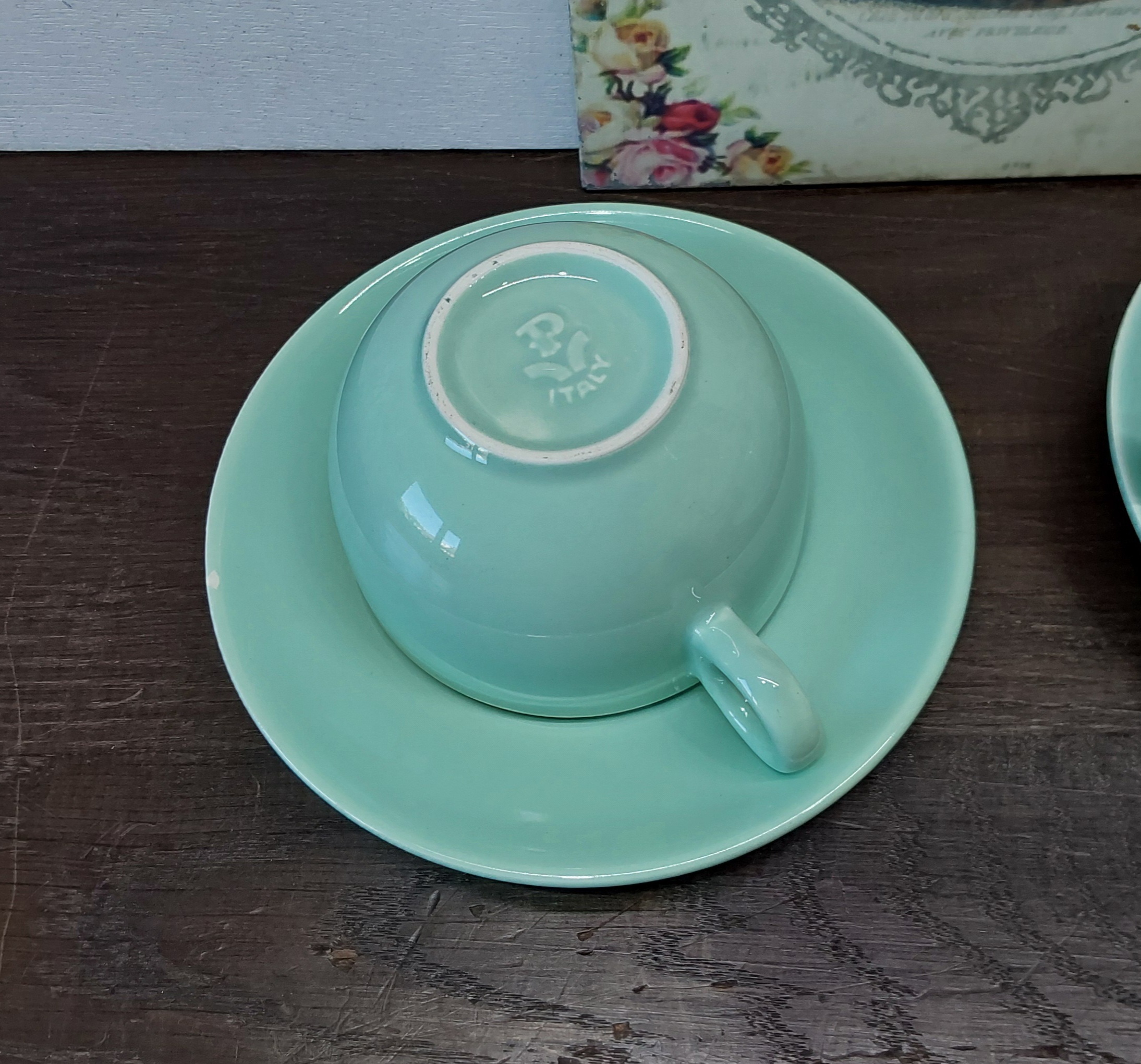 2 Mintgroene kopjes Pagnossin