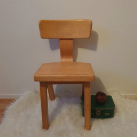 Schilte schoolstoeltje jaren 70