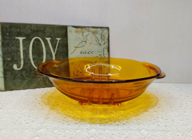 Art Deco amberkleurige schaal