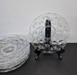 Glazen gebaksbordjes, borden