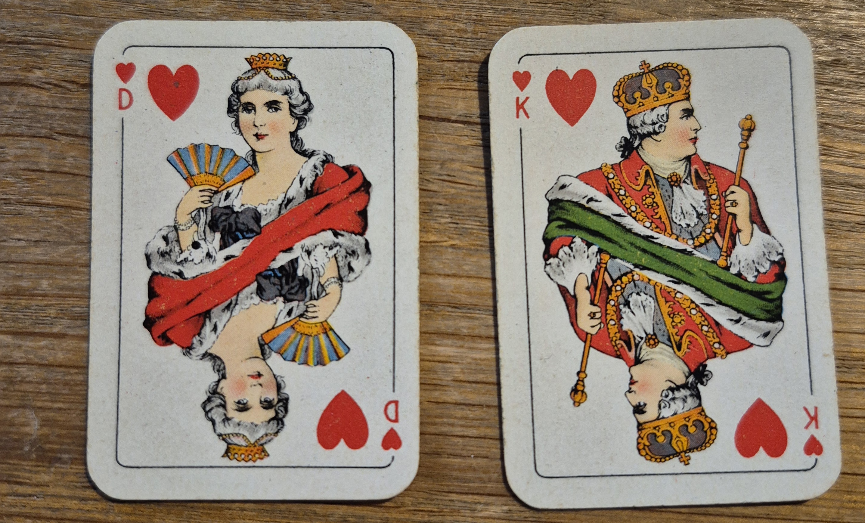 Antieke mini speelkaarten