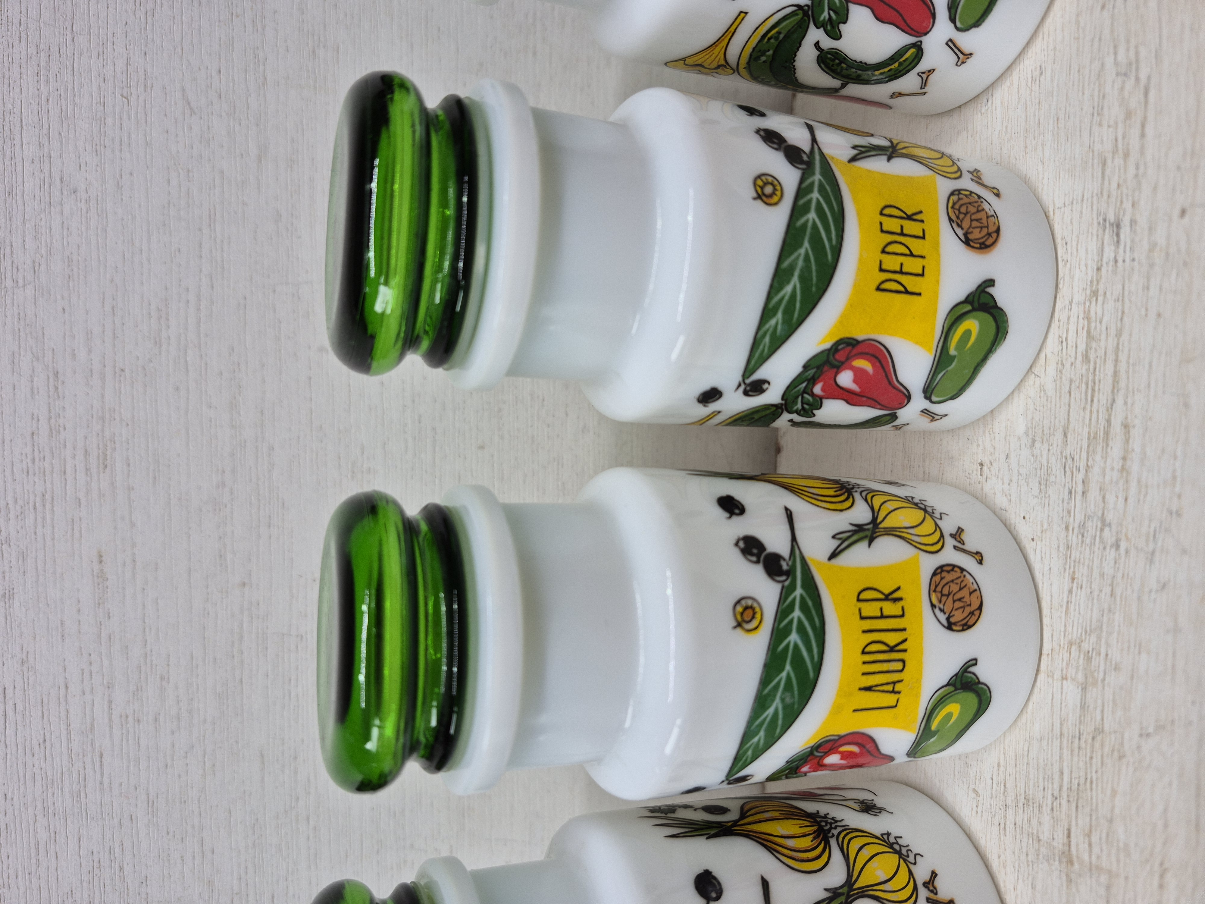 6 Opaline kruidenpotjes