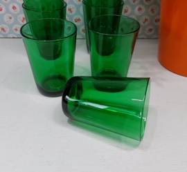 7 Franse groene limonadeglazen