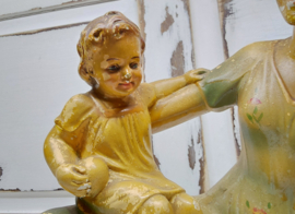 Art Deco sculptuur Polychroom gips Arnova
