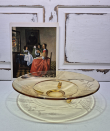 Gele persglas fruitschaal