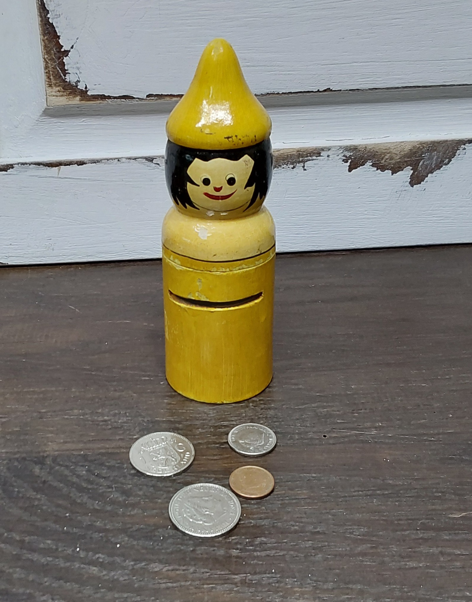 Houten spaarpotje