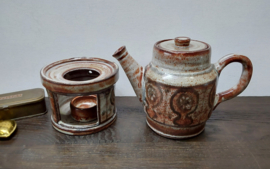 Vintage aardewerk theepot