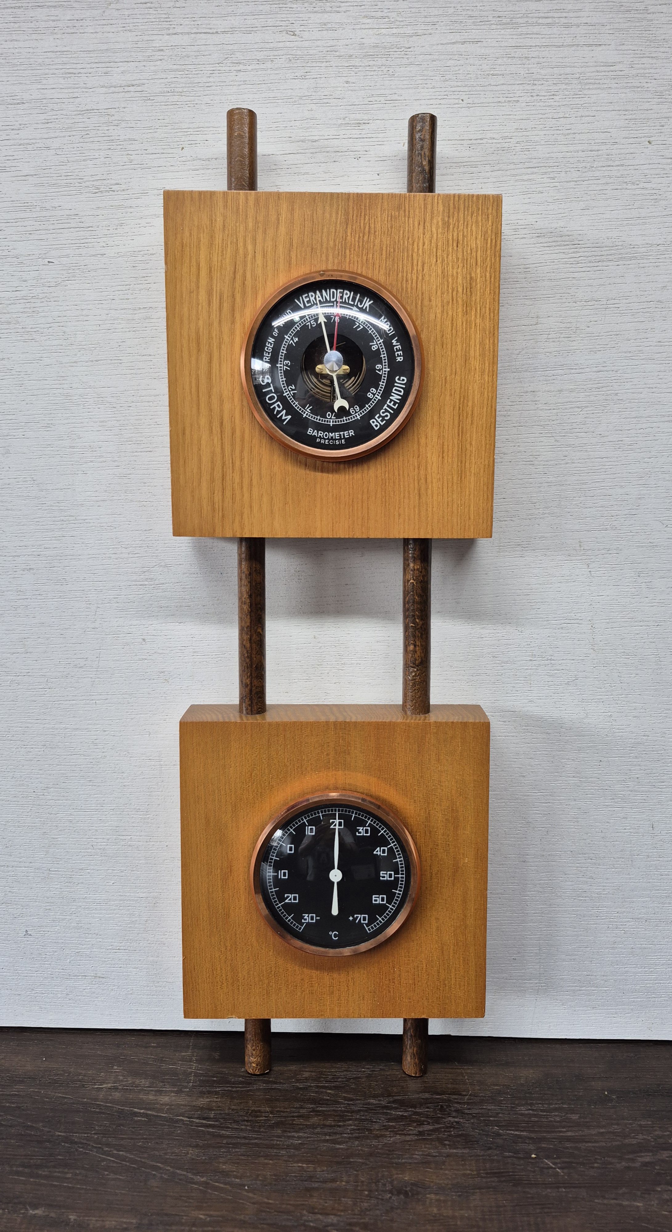 Vintage barometer, thermometer
