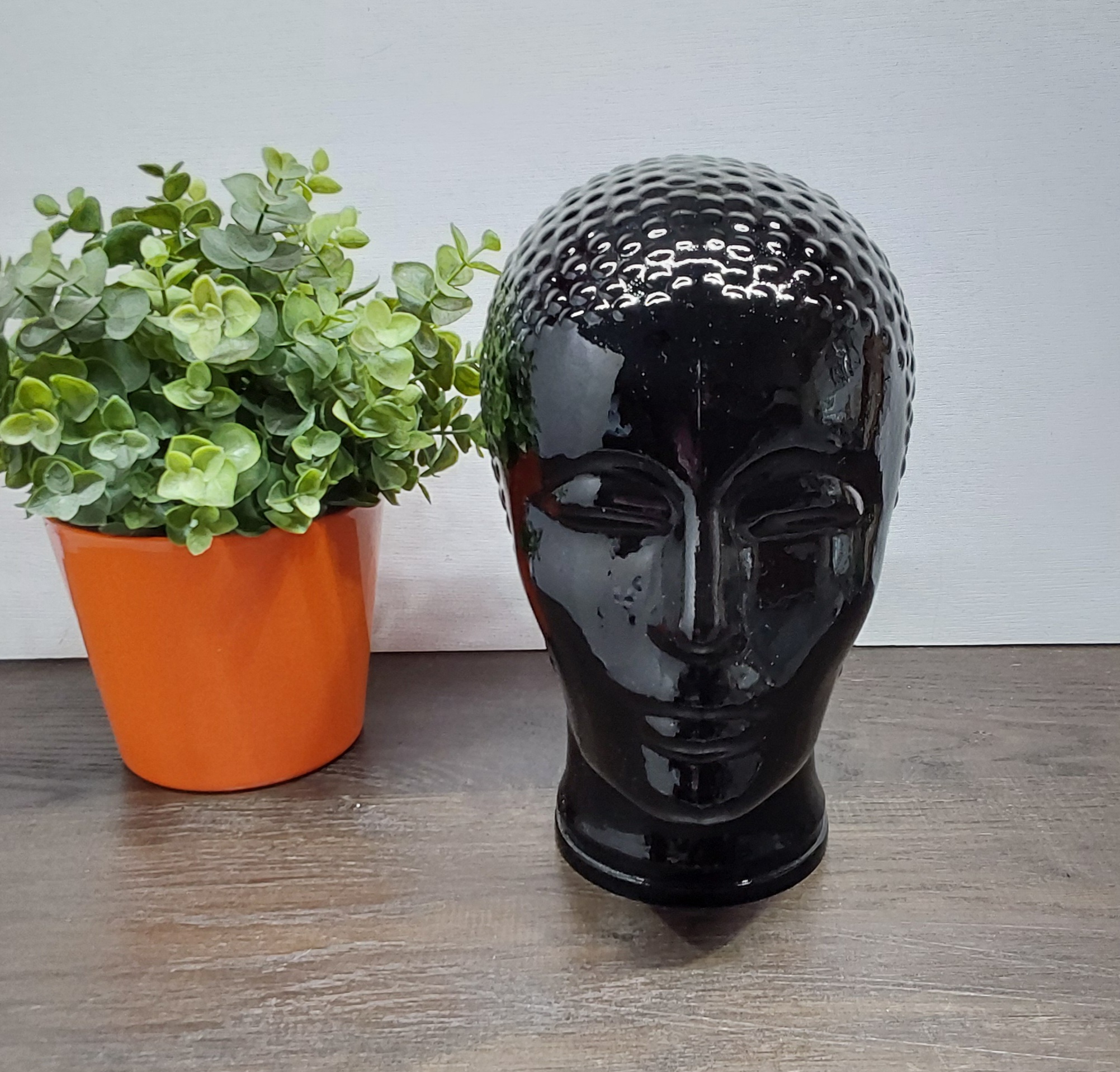 Zwart glazen hoofd