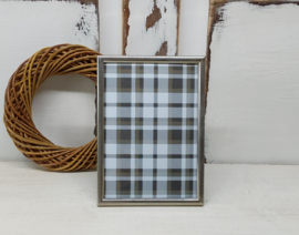 Vintage fotolijst met bol glas (354)