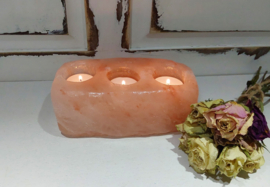 Himalaya zoutsteen waxinelichthouder