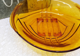 Art Deco amberkleurige schaal