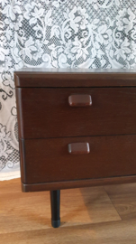 Vintage lage ladekast, dressoir