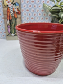 Rode vintage bloempot