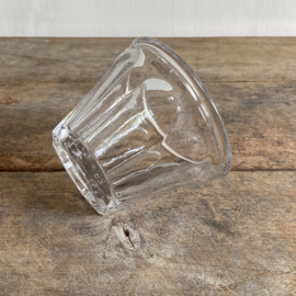 OV20110918 Antieke Franse confiture pot van mondgeblazen glas in perfecte staat! Afmeting: 8 cm hoog /  11,5 cm doorsnede.