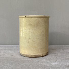 AW20111021 Antique French confiture jar in beautiful condition! Size: 12.5 cm. high / 9.5 cm. cross section