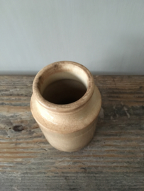AW20110385 Old French mustard pot, beautifully buttered and crackled in perfect condition! / Size: 10 cm. high / 7 cm. section.