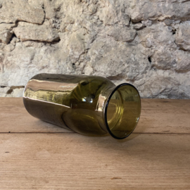 OV20111075 Antique French cornichon or olive storage jar made of mouth-blown glass, period: 19th century, in beautiful condition! Size: 24.5 cm high / 10.5 cm cross section (bottom) / 9 cm cross section (top)