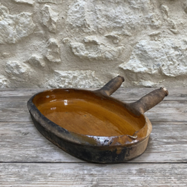 AW20111323 Antique French oven dish period: 19th century in beautiful condition! Size: 40.5 cm long / 23 cm cross section/ 6 cm high