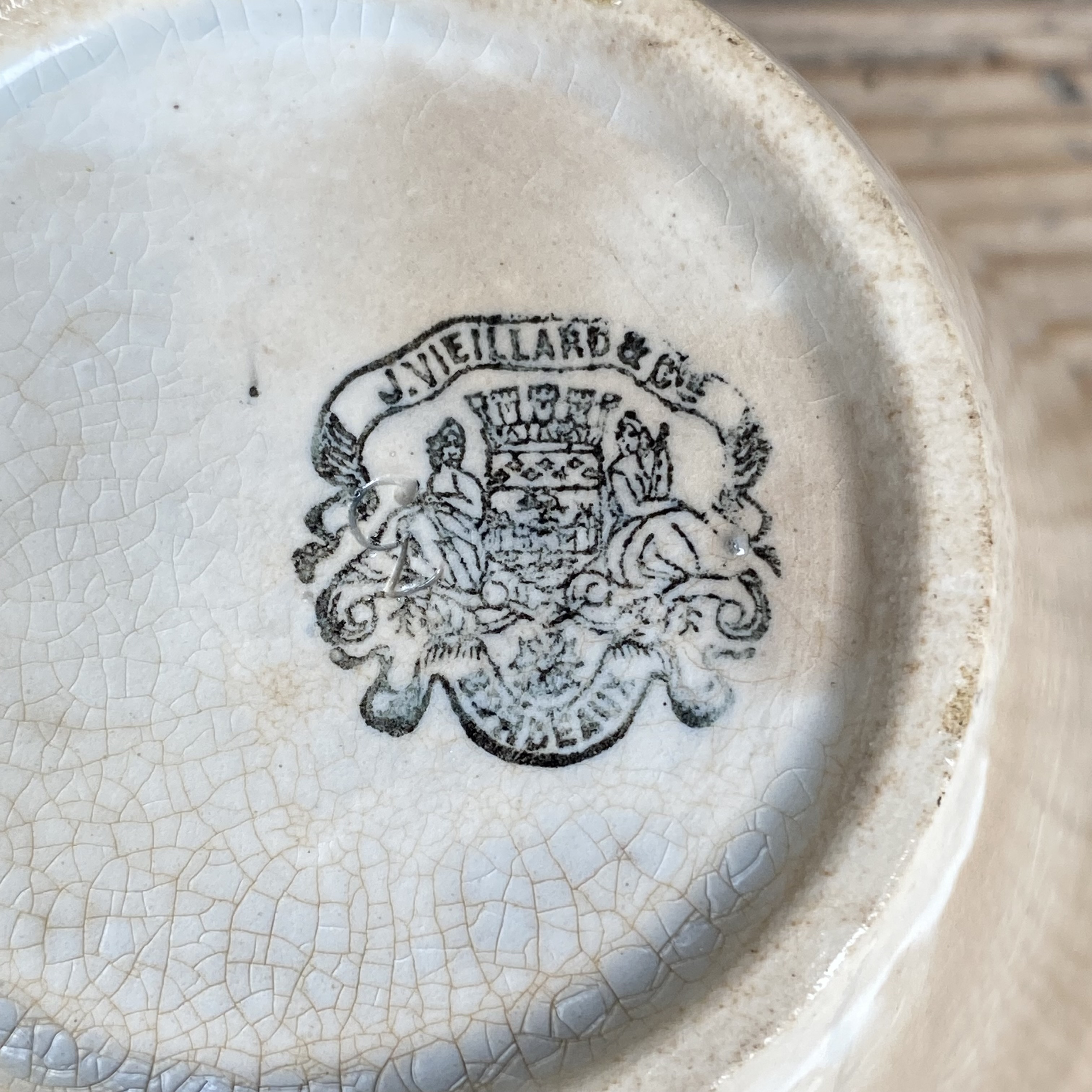 AW20111232 Antique French confiture jar stamp - J.Vieillard & Cie Bordeaux - period: 1829-1895. In beautiful stained condition! Size: 10 cm high / 14.5 cm cross section